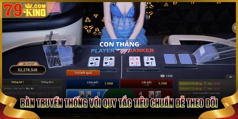 Bàn truyền thống với quy tắc tiêu chuẩn dễ theo dõi