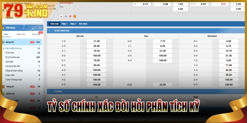 Tỷ số chính xác đòi hỏi phân tích kỹ